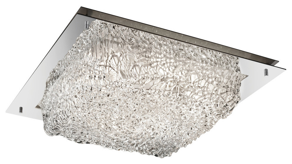 Luce Framed 16" Square FlushMount Contemporary Flushmount