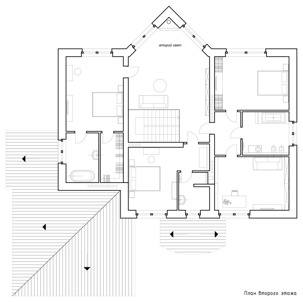 Интерьер загородного дома в классическом стиле.