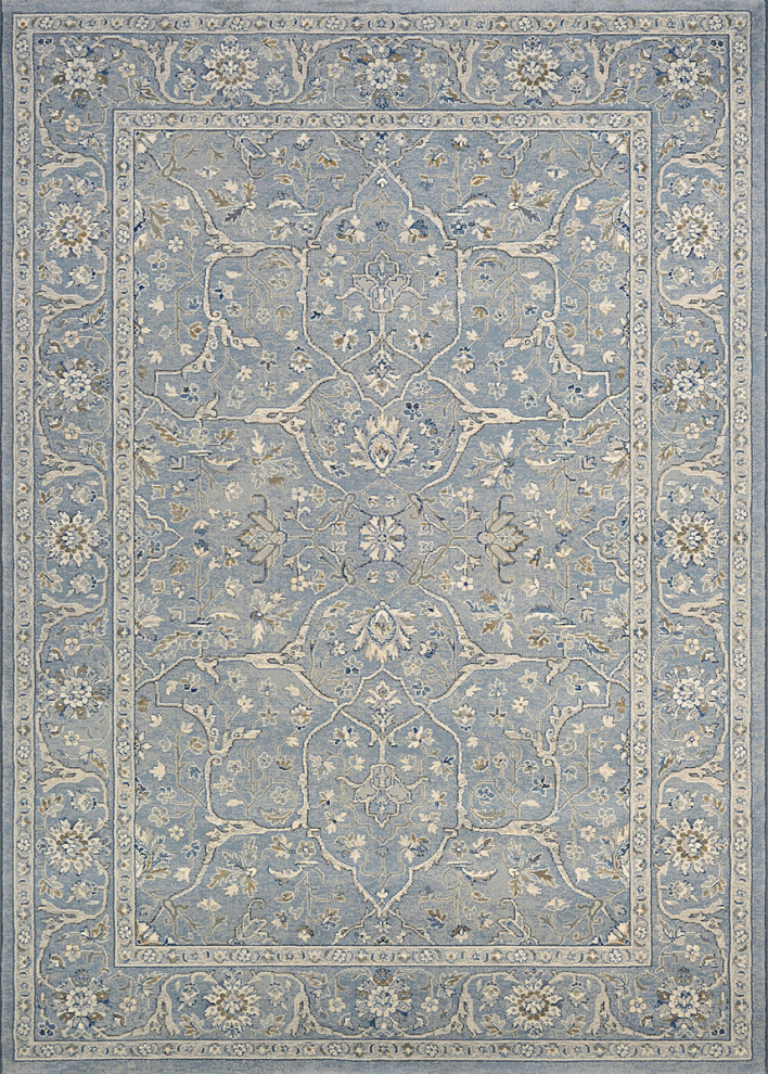Couristan Sultan Treasures Floral Yazd 7145/4646 Rug, Slate Blue, 5'3"x7'6"