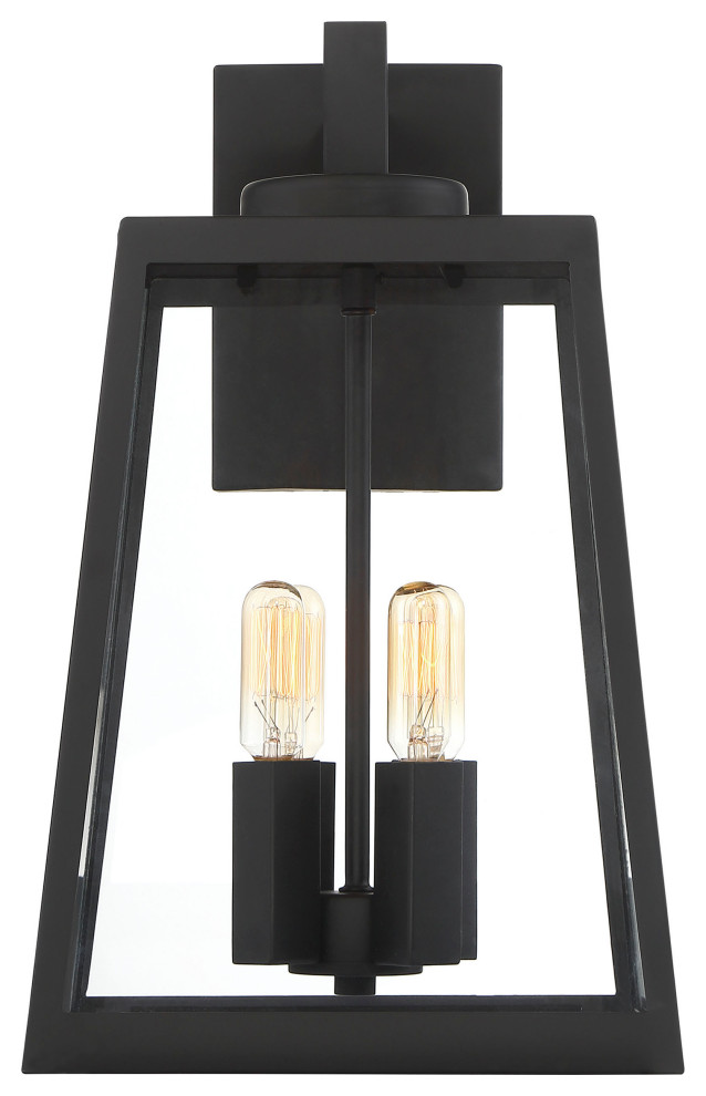 Nuvo Halifax 4Light Incandescent Matte Black Glass Wall Mount