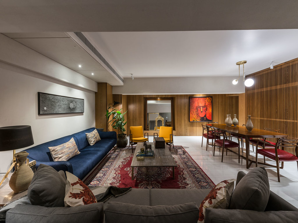 Inspiration for a contemporary living room in Mumbai.
