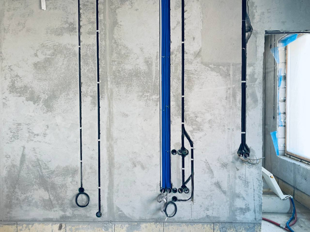 ЖК EVER электромонтаж в 3-х комнатной квартире 88м2.