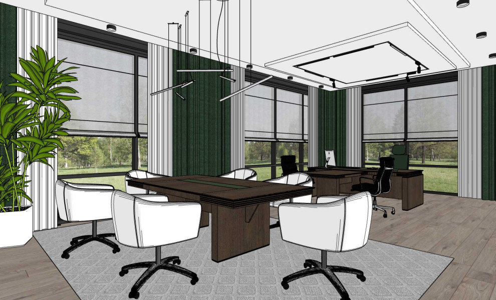 Офис для компании Изовол (экспресс-проект, скетчап)