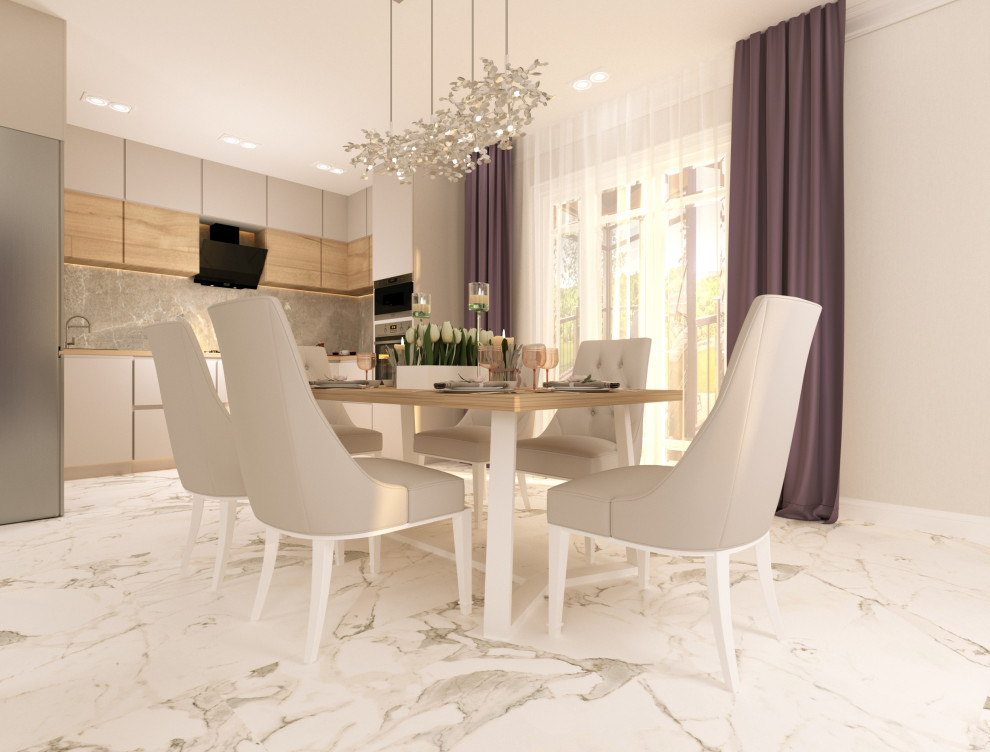 Интерьер коттеджа. Кухонная зона