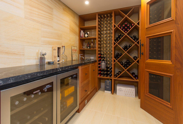 Inspiration for a contemporary wine cellar in Sydney.