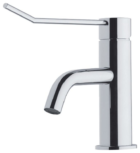 Flow Modern Deck-Mounted Hospital Bathroom Faucet in Polished Chrome