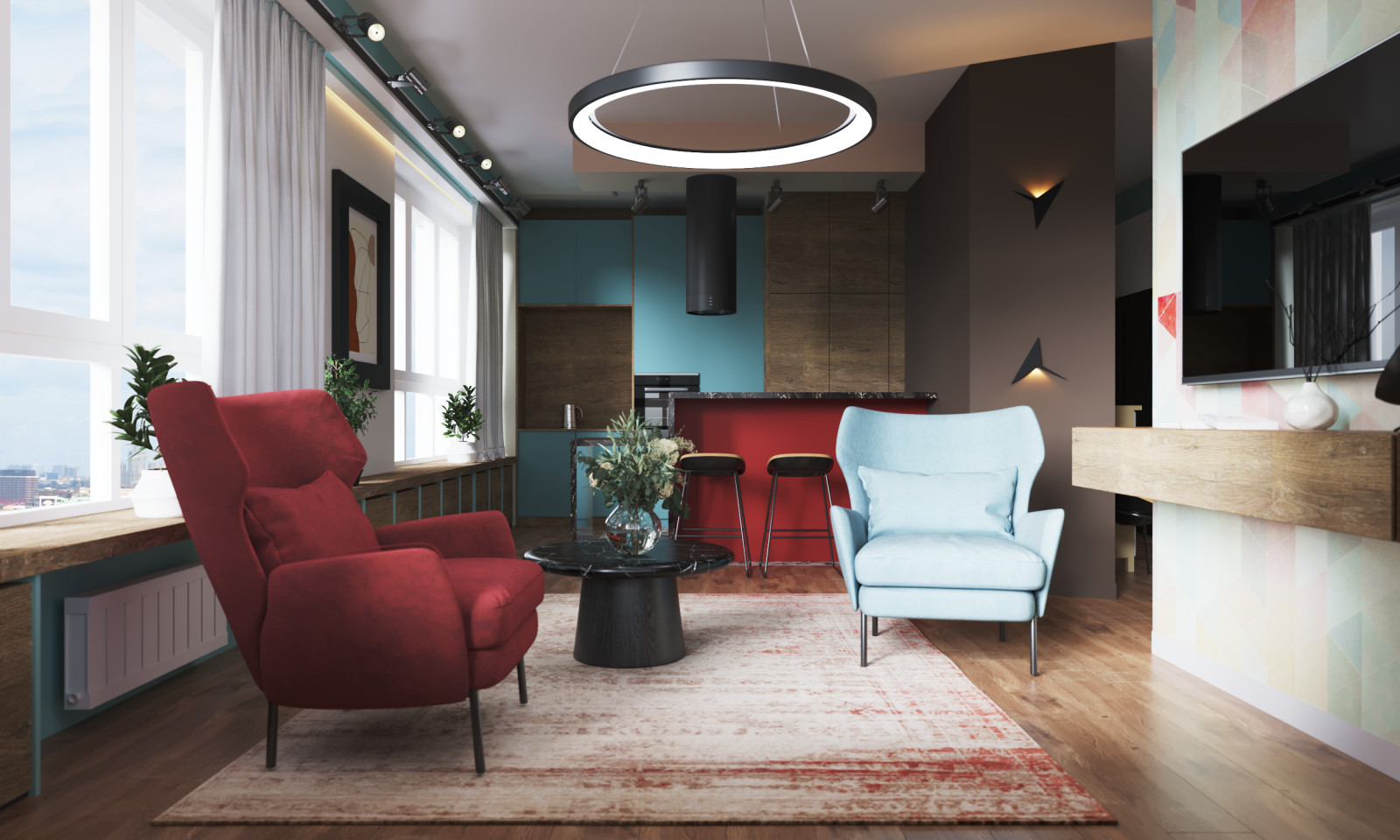 Проект интерьера квартиры. ЖК "Сердце Столицы"