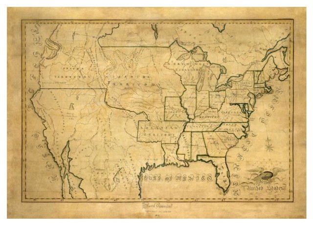 quot United States 1830 quot Digital Paper - Home Design 