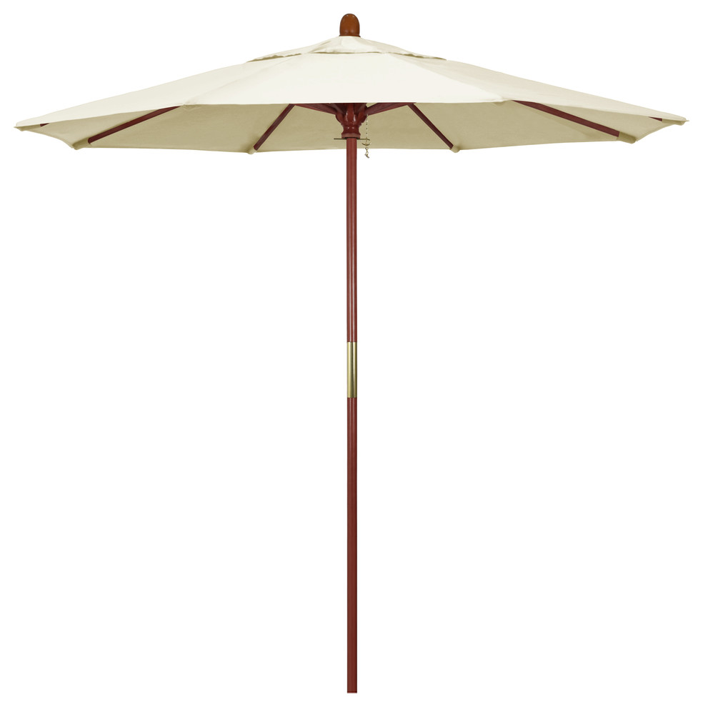 7.5' Wood Umbrella, Canvas