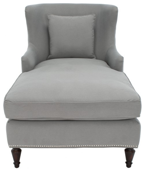 Safavieh Jamie Upholstered Chaise Lounge Traditional Indoor Chaise