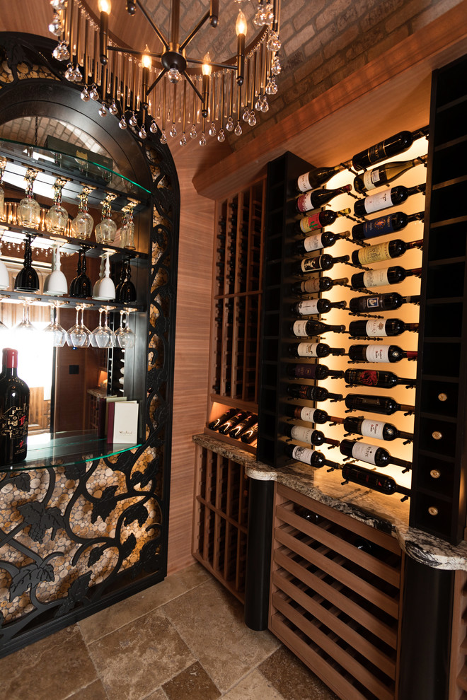 Inspiration for a timeless wine cellar remodel in Phoenix