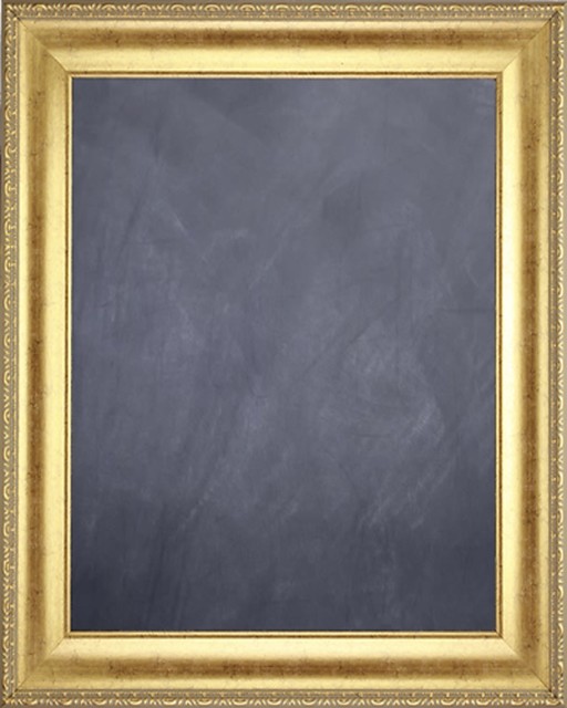 Framed Chalkboard 24 X36 With Gold Finish Frame Ornate Design On Edge