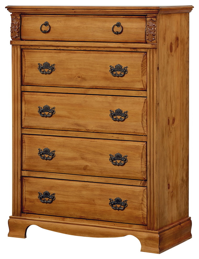 Standard Furniture Drawer Chest, Golden Honey Pine 83005