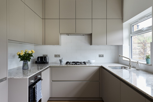 Taupe Handleless Kitchen contemporary-kitchen
