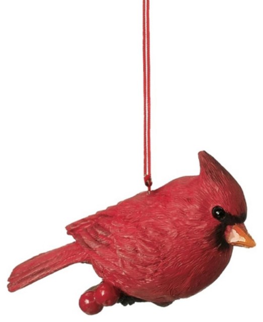 3 red cardinal bird on holly berry branch christmas ornament contemporary christmas ornaments - Red Cardinal Christmas Decorations 3 red cardinal bird on holly berry branch christmas ornament contemporary christmas ornaments - Red Cardinal Christmas Decorations