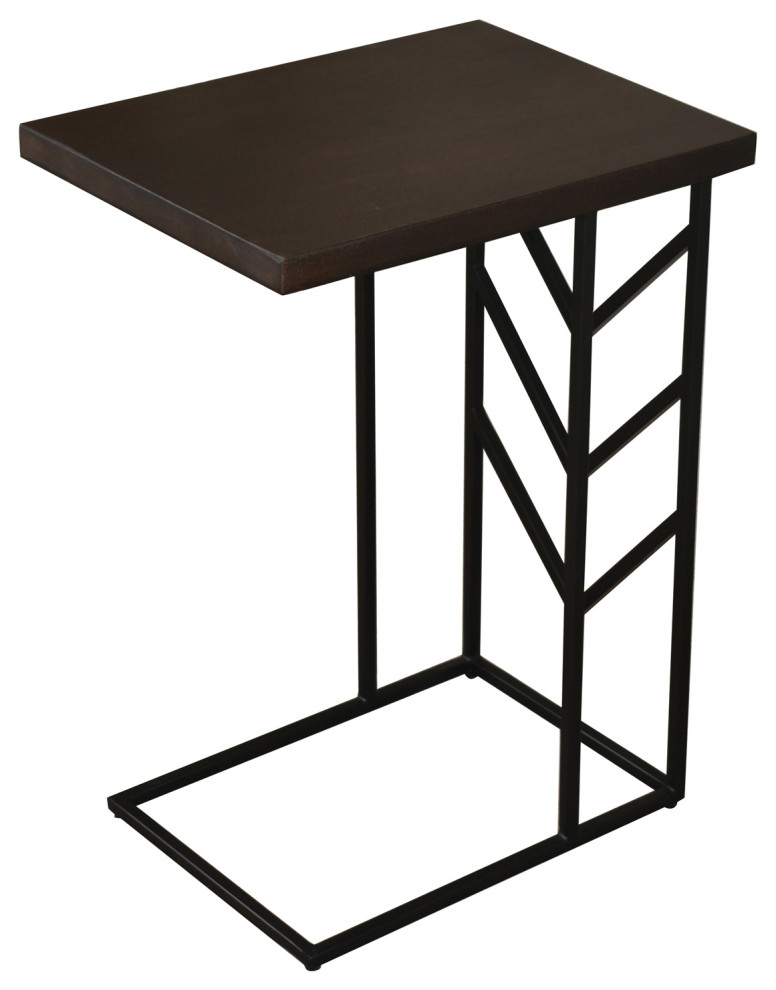 Bare Decor Warren Accent CTable, Brown Industrial Side Tables And