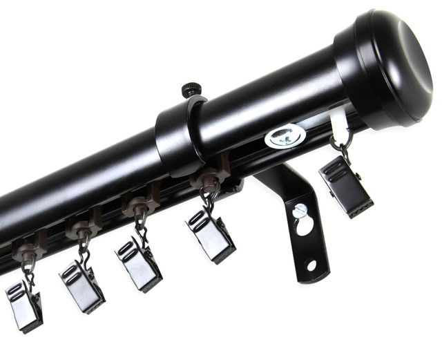 Rod Desyne Window Decorative Rosen Cordless Traverse Rod Black