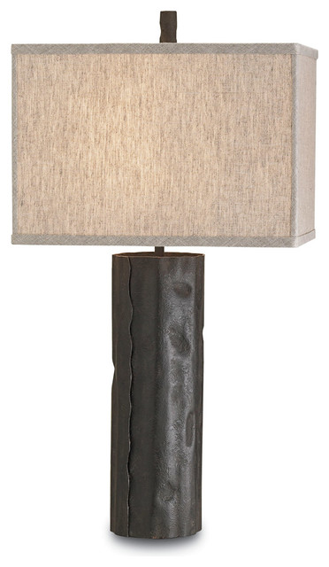 Rustic Caravan Table Lamp 1-Light, Mole Black