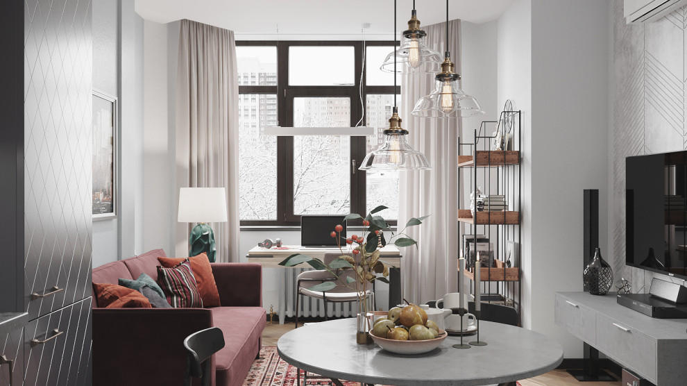 Воображение с этническими мотивами. Проект квартиры 55 м2 в Москве.