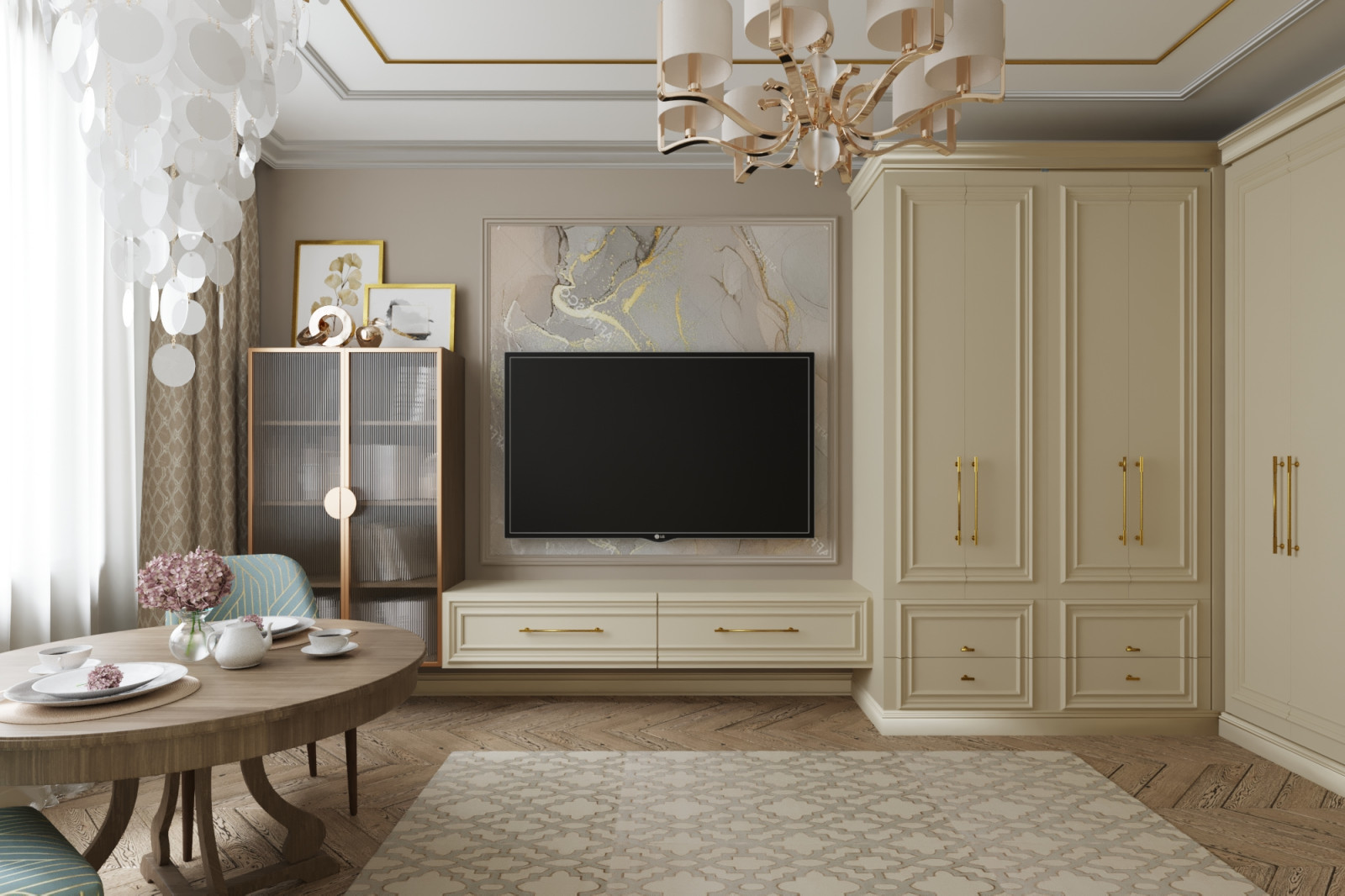 Квартира в сливочно-кремовых оттенках