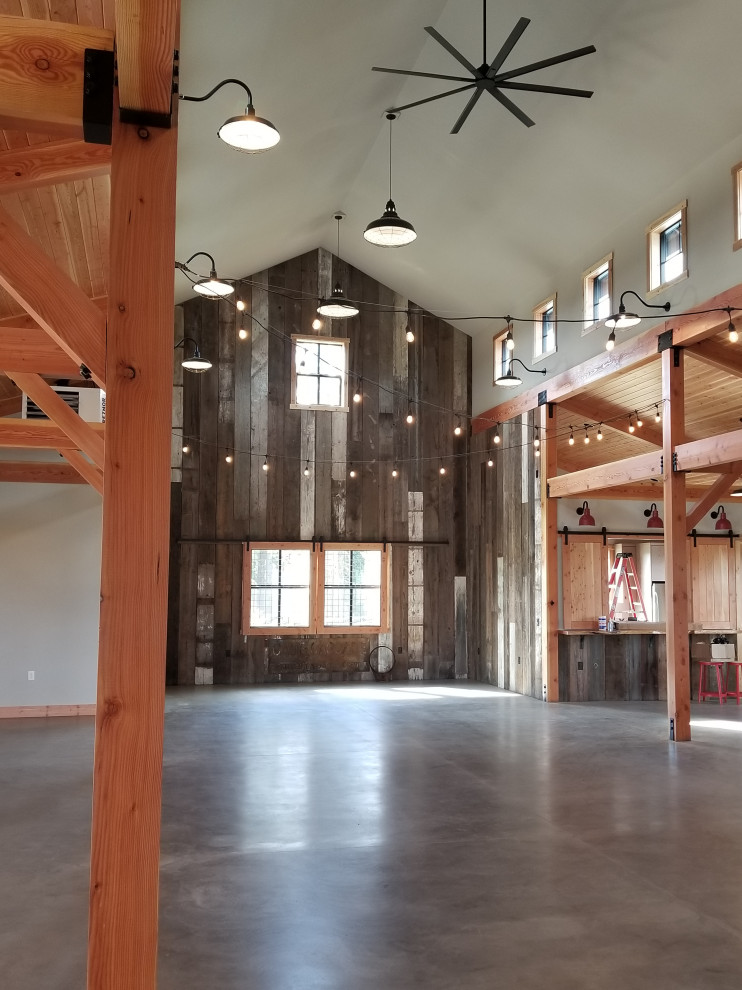 Garage - rustic garage idea in Portland