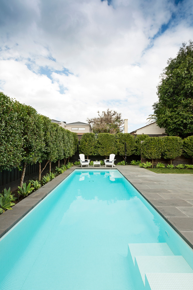 Inspiration for a traditional rectangular lap pool in Melbourne.