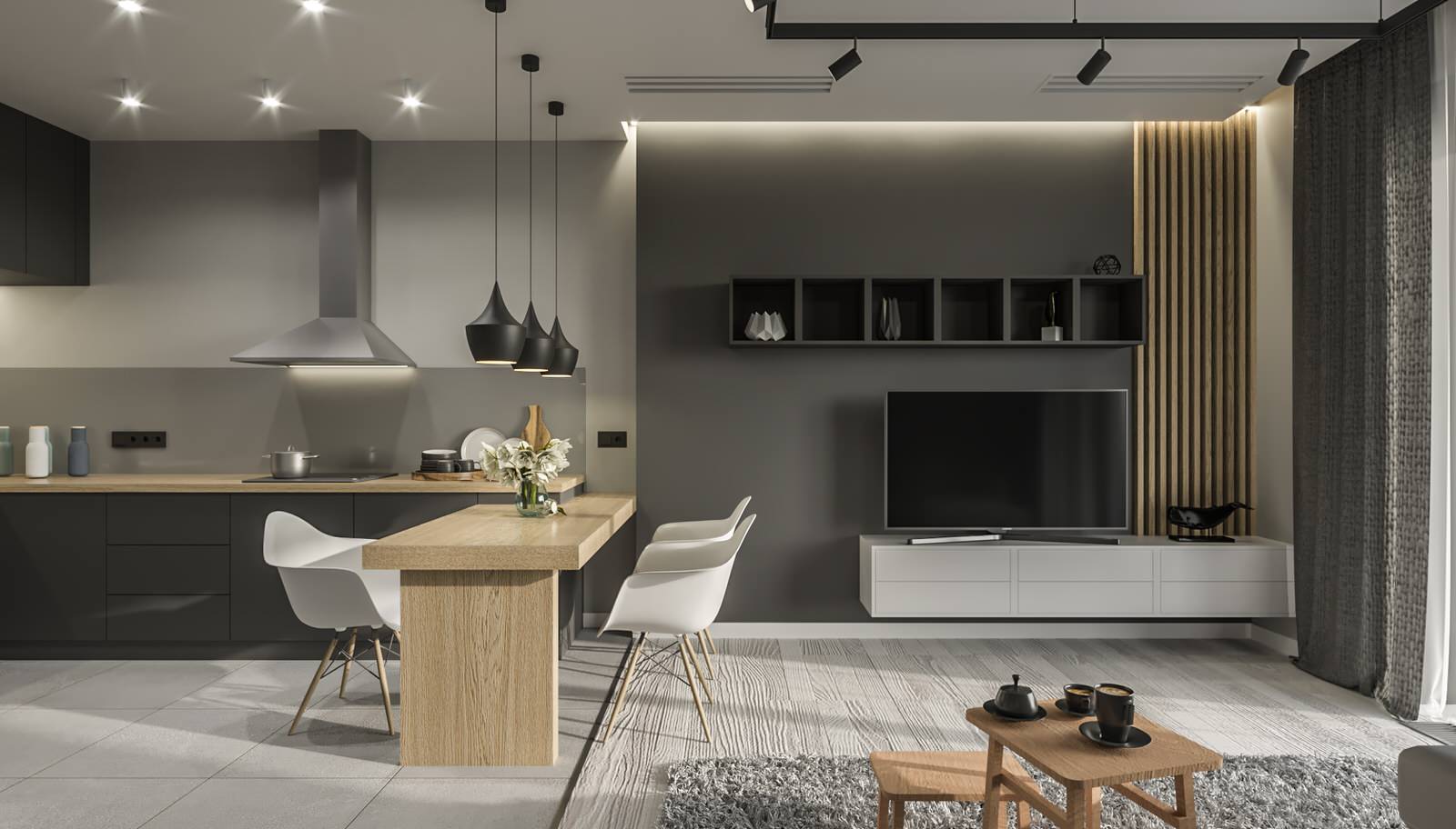 Интерьер однокомнатной квартиры