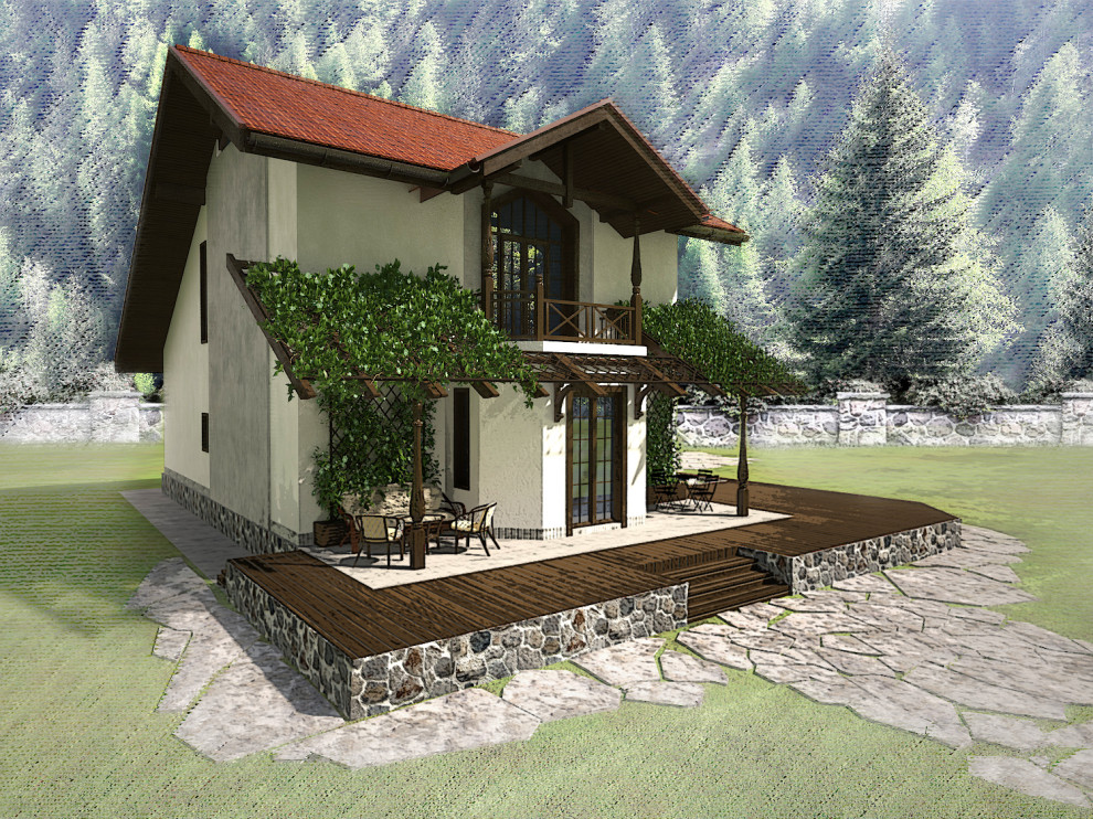 Загородный жилой дом( 2 этажа, S=200 м.кв )