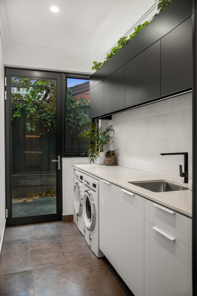 Inspiration for a contemporary laundry room in Perth.