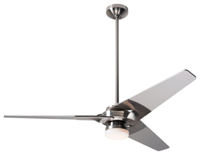 Modern Fan Torsion Led Light Bright Nickel 52 Ceiling Fan With Wall Control