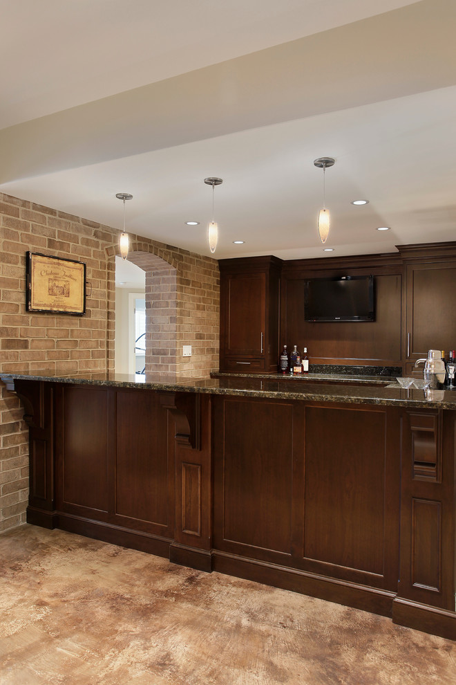 This is an example of a transitional basement in Chicago.