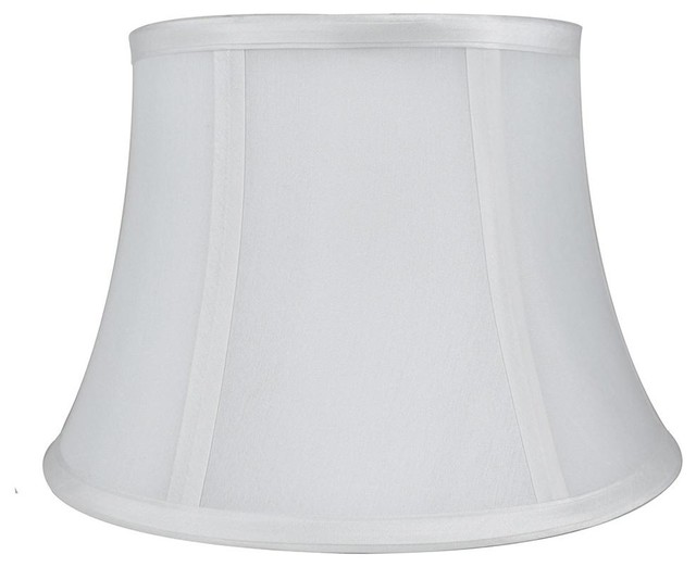 7x10x7" Faux Silk Bell Lamp Shade, Off White