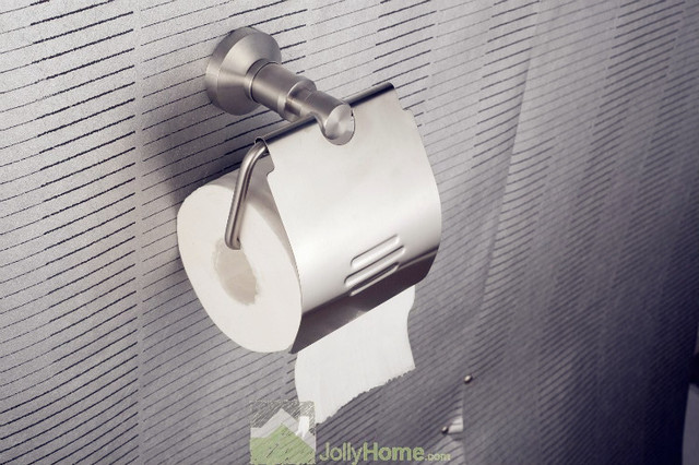 Modern Toilet Paper Holder Silver Stainless Steel