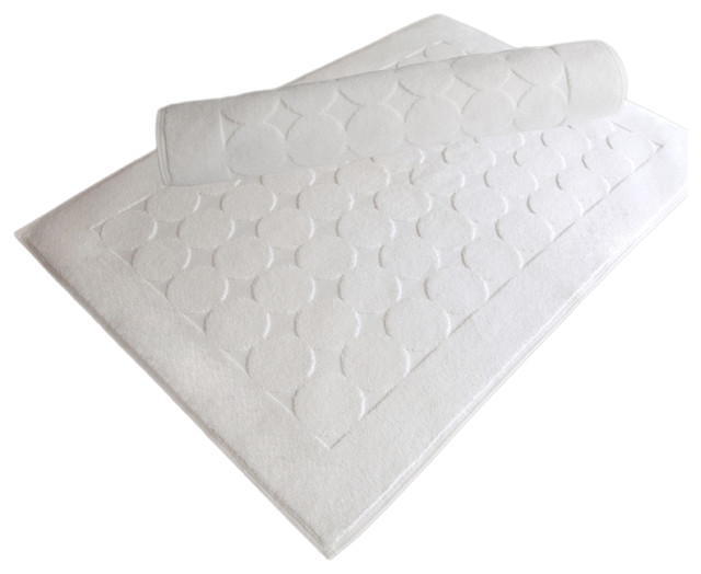 Circle Design Bath Mats, Set of 2, 24" x 35" Contemporary Bath Mats