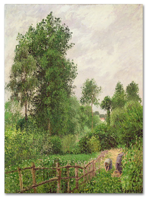 Camille Pissarro 'Paysage, Temps Gris a Eragny' Canvas Art, 19 x 14