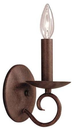 Kichler Lighting 6813TZ Norwich Traditional Wall Sconce In Tannery Bronze