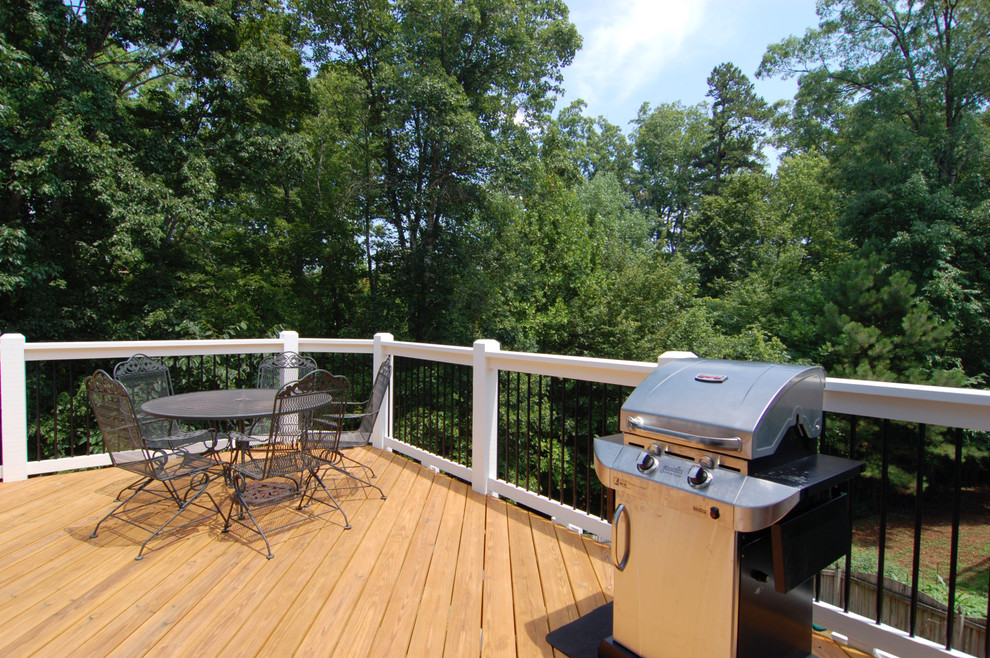 This is an example of a transitional deck in Raleigh with no cover.