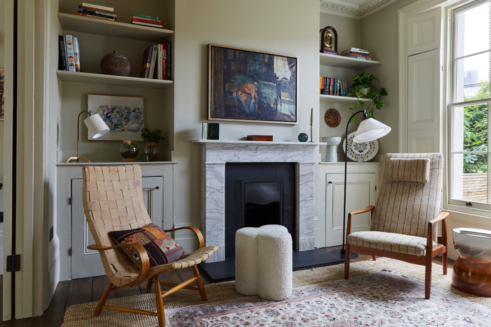 Living room - traditional living room idea in London
