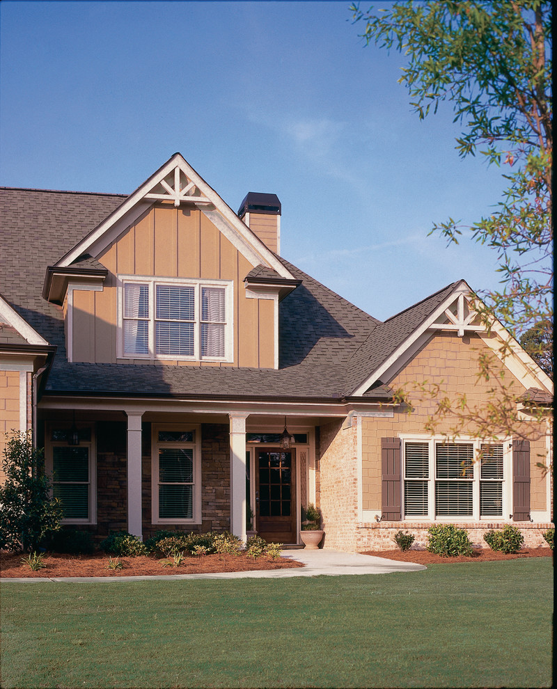 Mountain style home design photo in Atlanta
