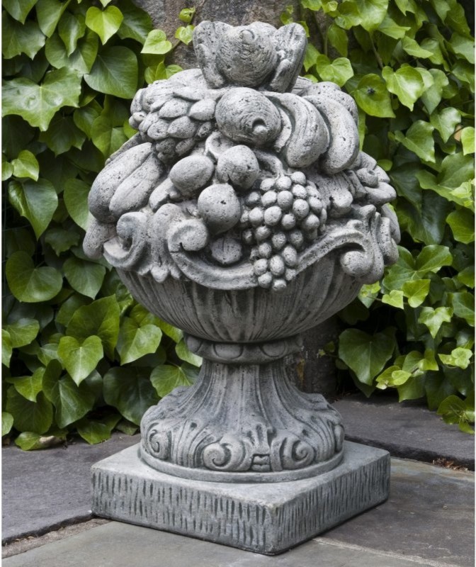 Campania International Italian Fruit Basket Cast Stone Garden Statue - S-335-AL