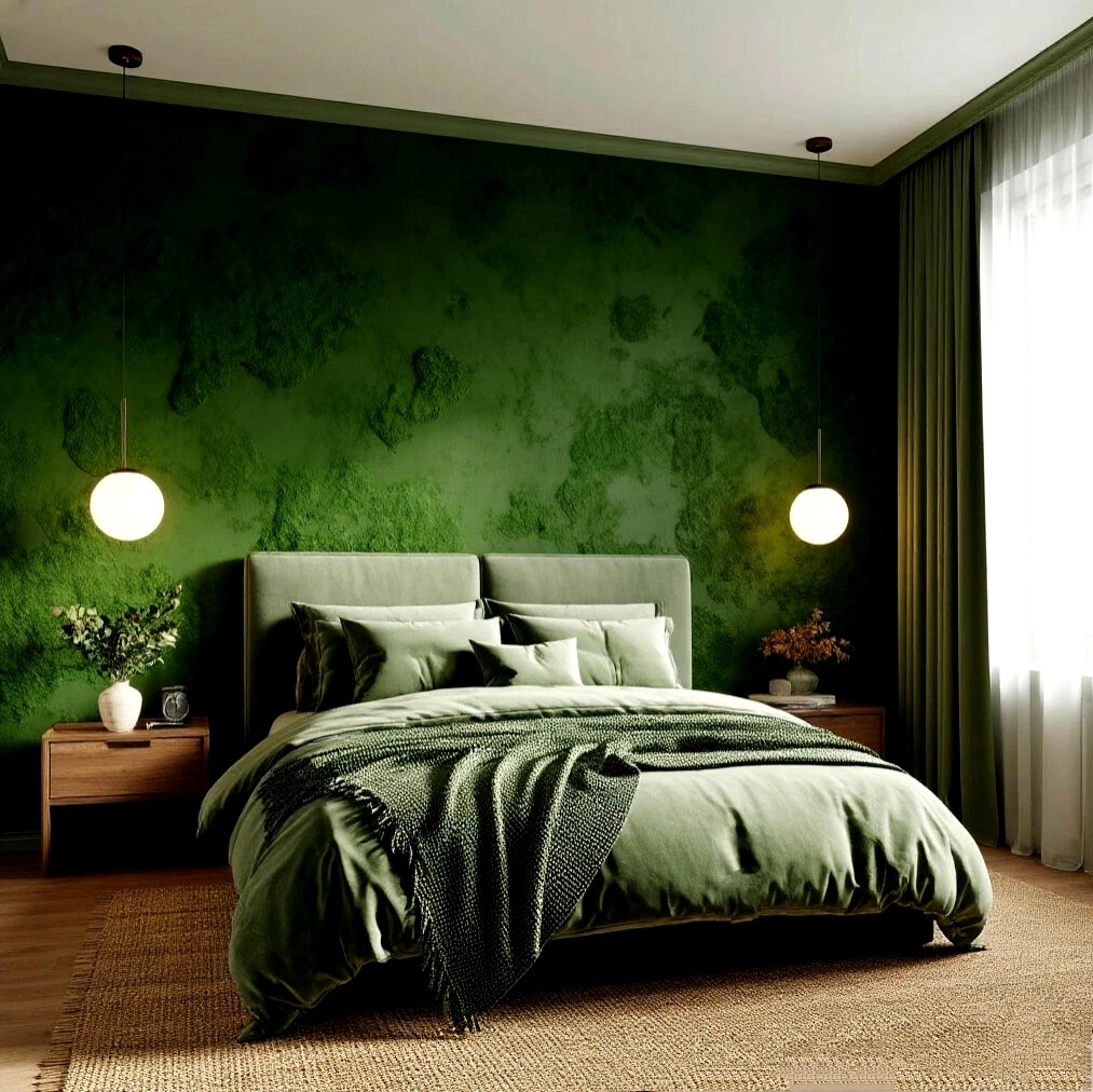 Зеленый интерьер