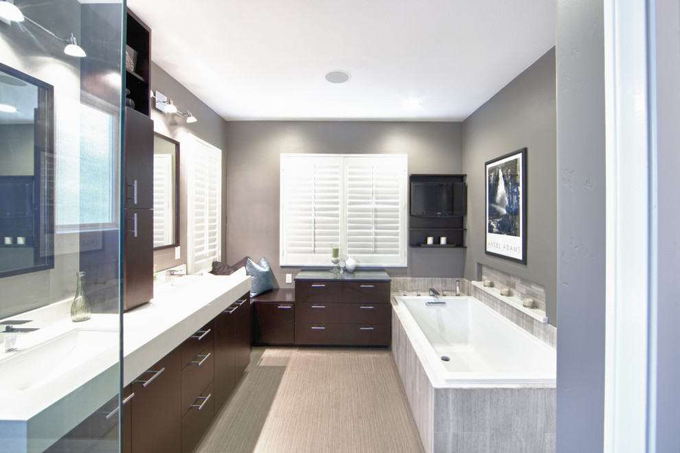 Southern California Bathroom Remodel Modern Bathroom Orange