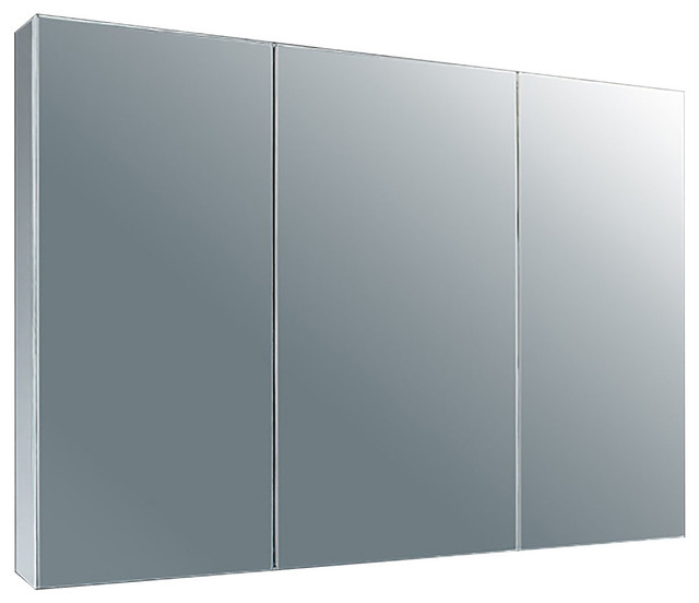 Tri View Medicine Cabinet Satin 37 W X 22 H Modern Tri View Medicine Cabinet Satin 37 W X 22 H Modern Cabinets By Clickhere2