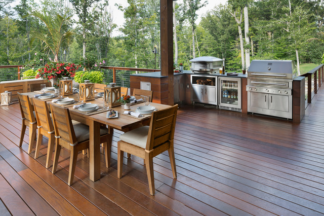 Outdoors rustikt-terrasse