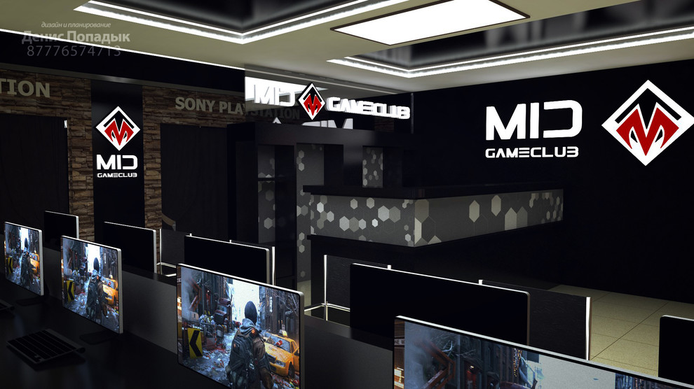 Дизайн проекта интерьера (интернет клуба)