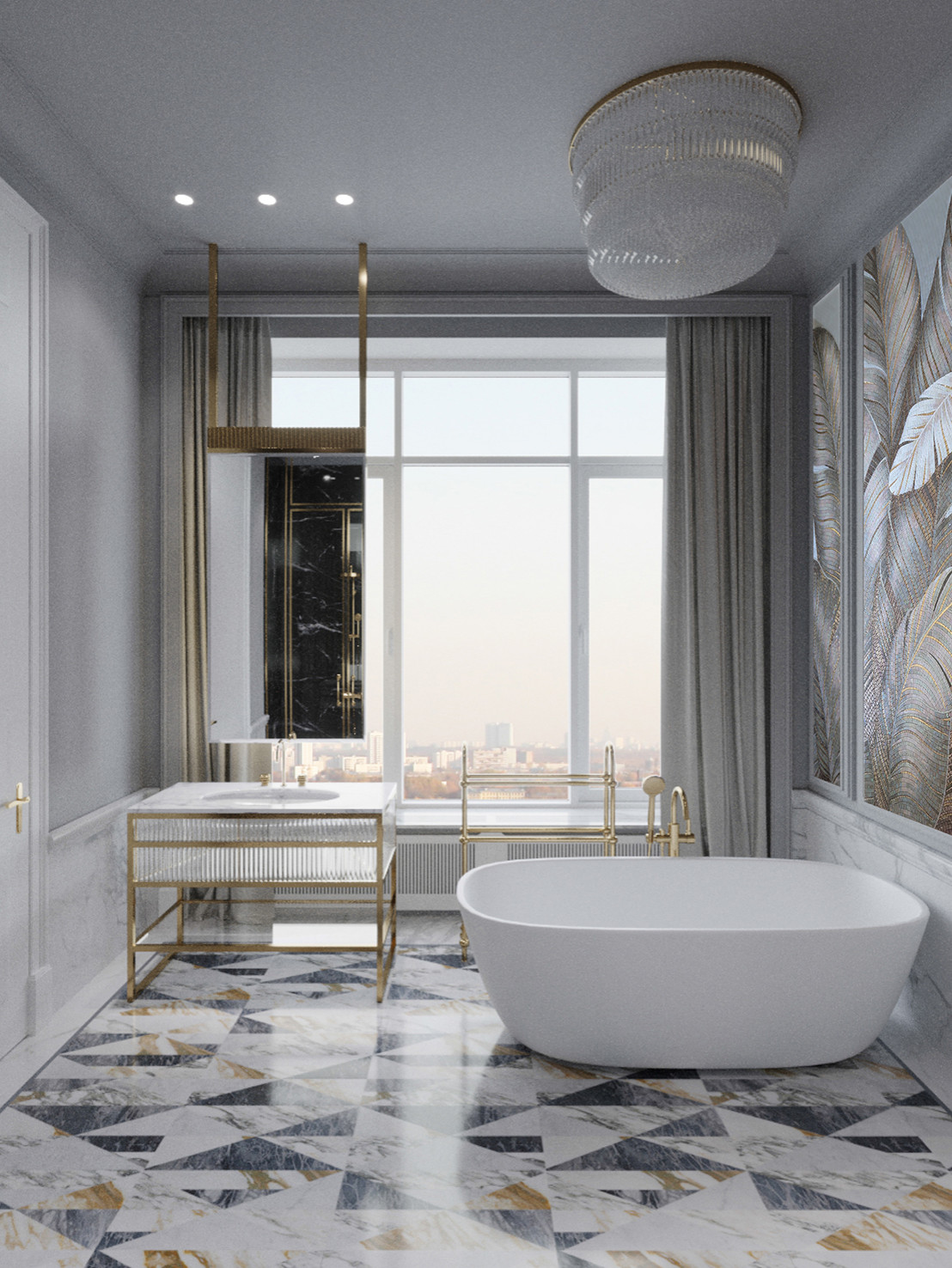 Художественное панно "Листья". Панно, мозаика