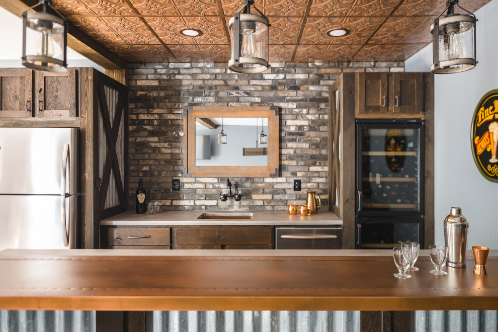 Mountain style home design photo in Charlotte