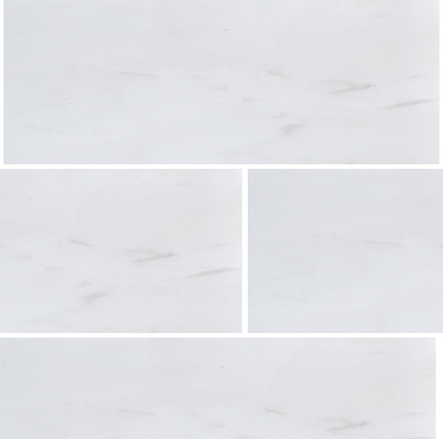 3 X9 Bianco Dolomiti Polished Marble Tiles Set Of 5
