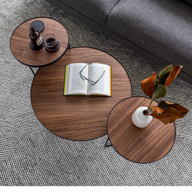 Gastown Condo Coffee Table Walnut Modern Living Room Vancouver