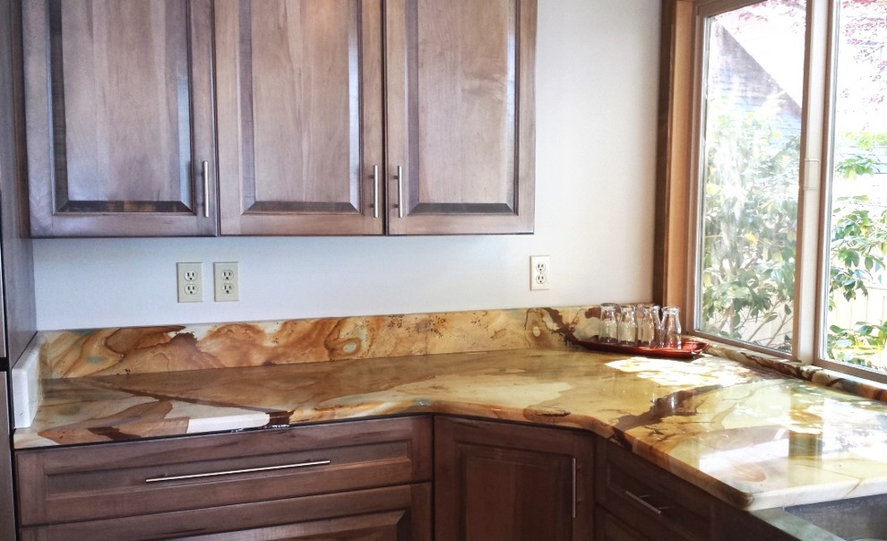 Palomino Granite and Soapstone Kitchen - Traditional - Kitchen - Seattle - by Antony 